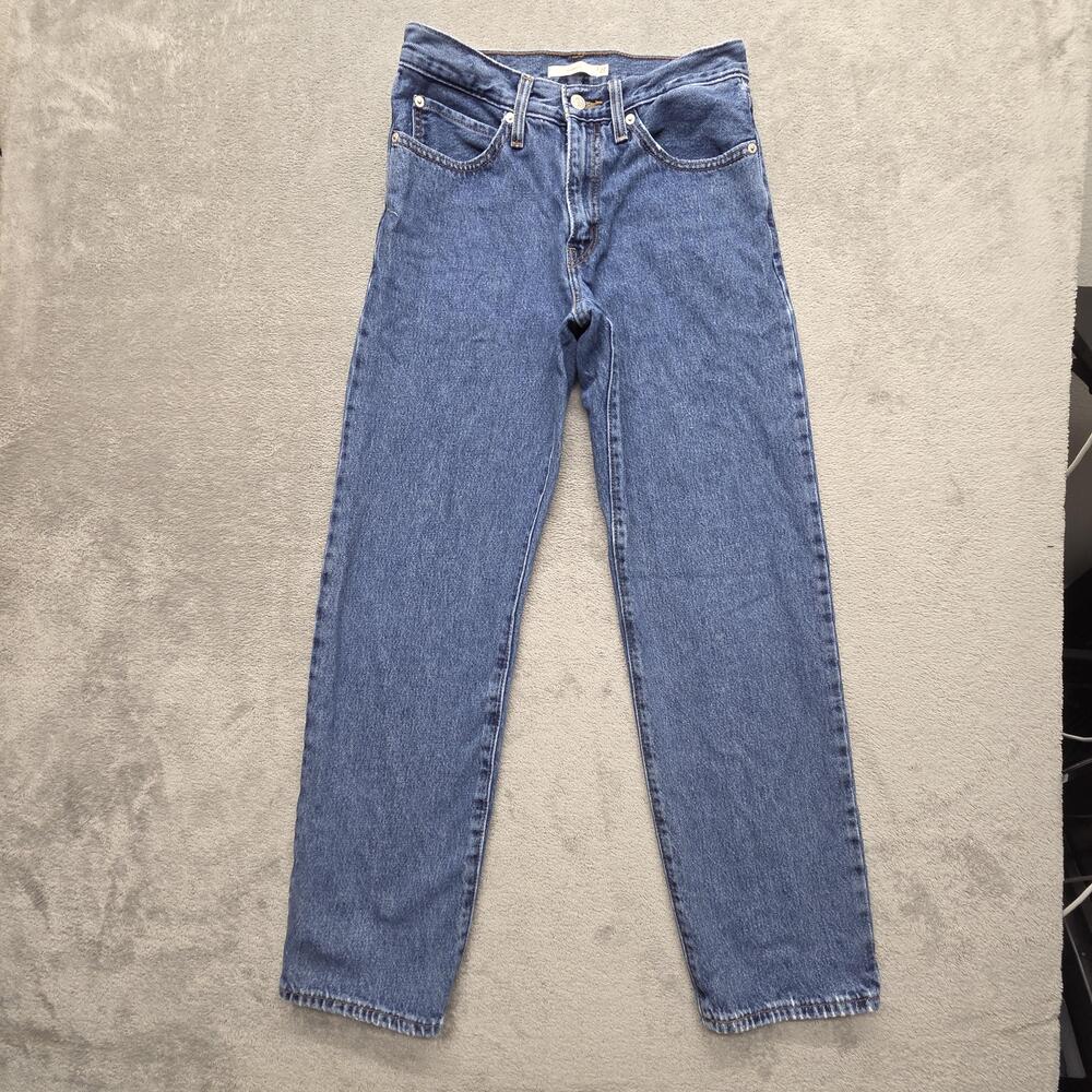 Levi's 94 Baggy Jeans Womens 27 Blue Medium Wash Straight Relaxed Fit
